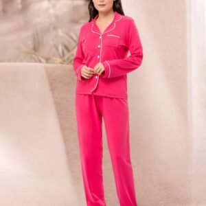 Women Bottom-Closer Shirt Loungewear Set