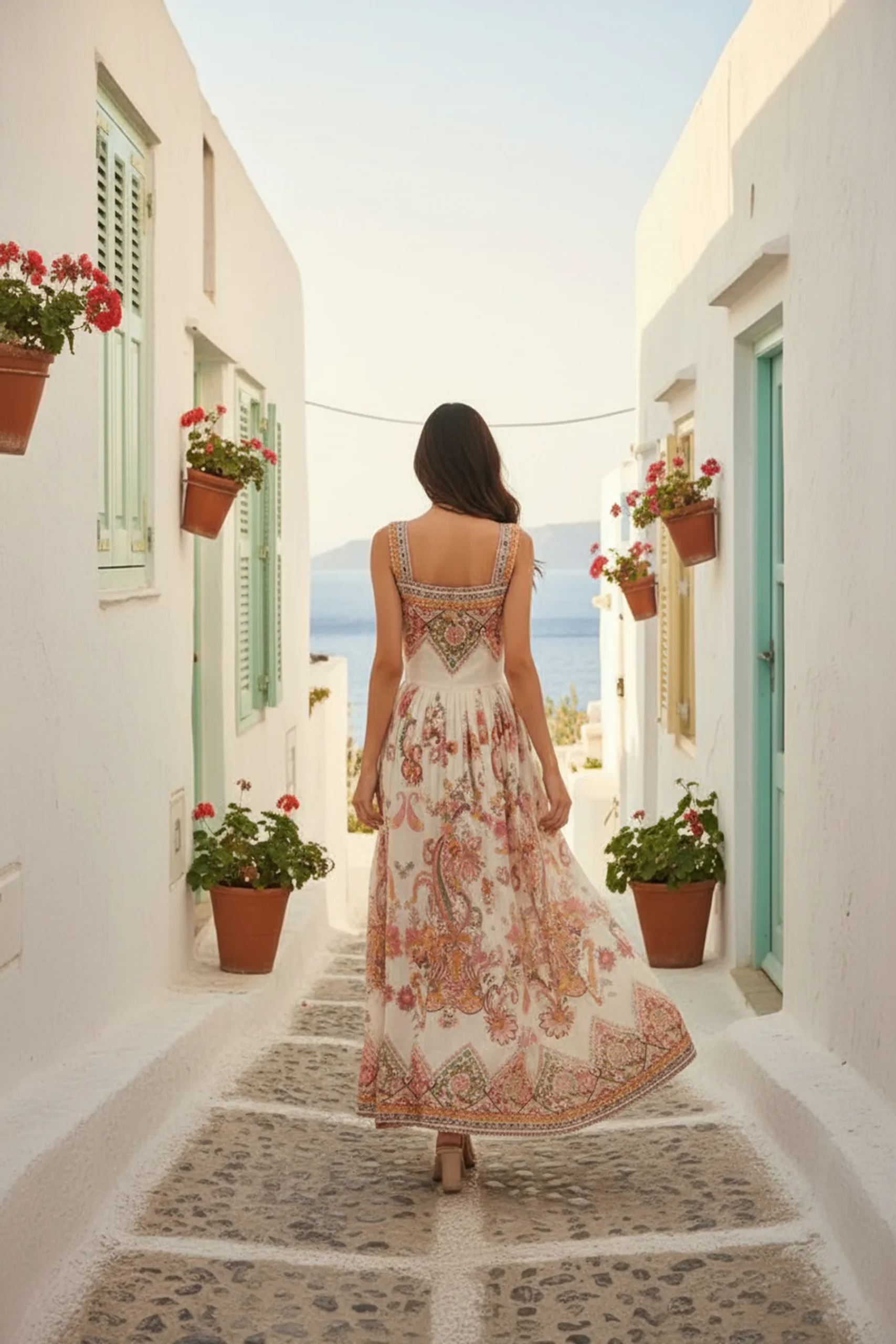 Painted Paisley Maxi Dress - Image 2
