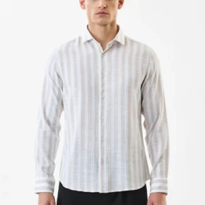 Slim Fit Stripes 100% Cotton Luxe Shirt
