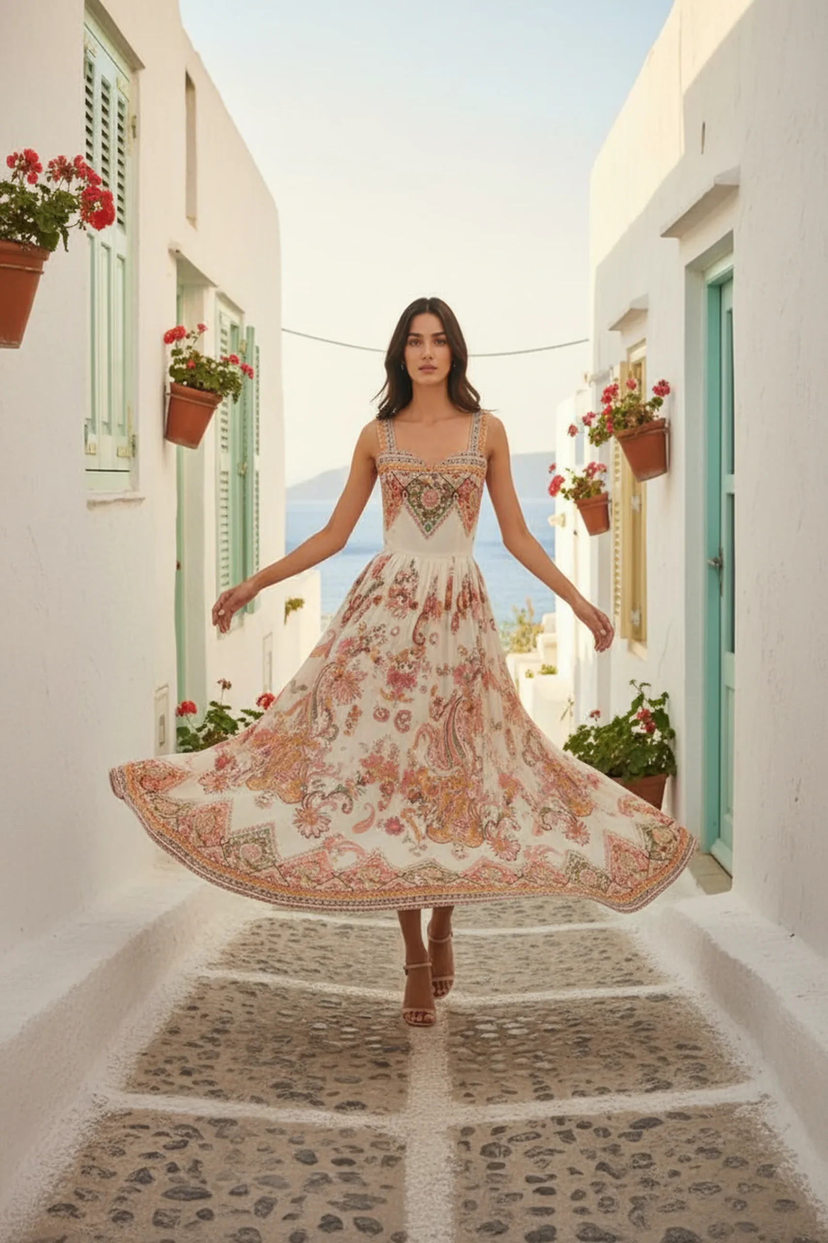 Painted Paisley Maxi Dress - Image 4