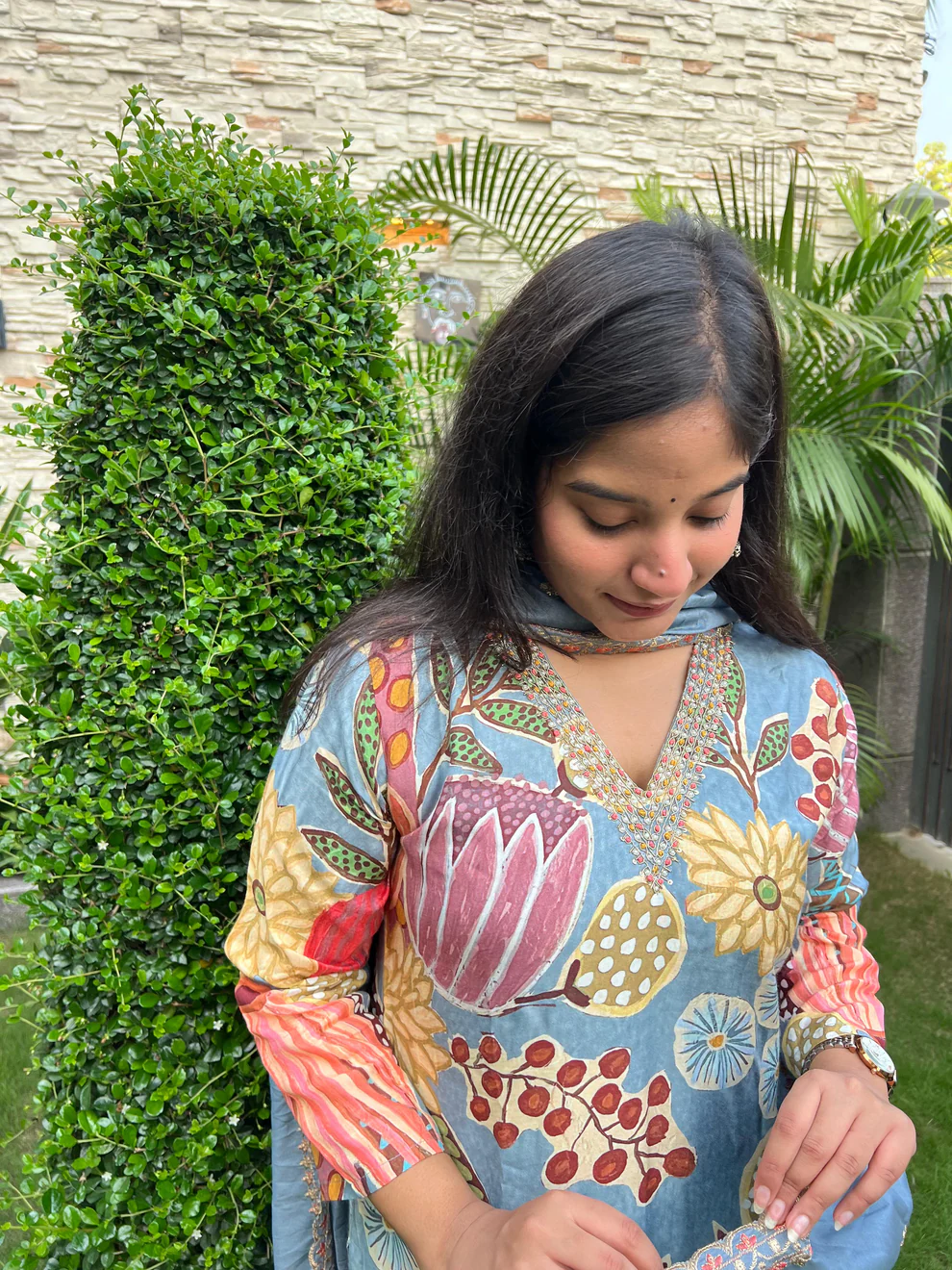 Muslin Floral Suit Set - Image 4