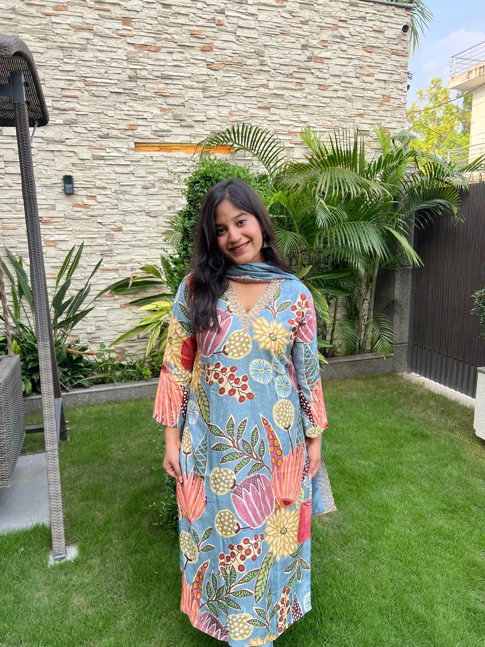 Muslin Floral Suit Set - Image 3