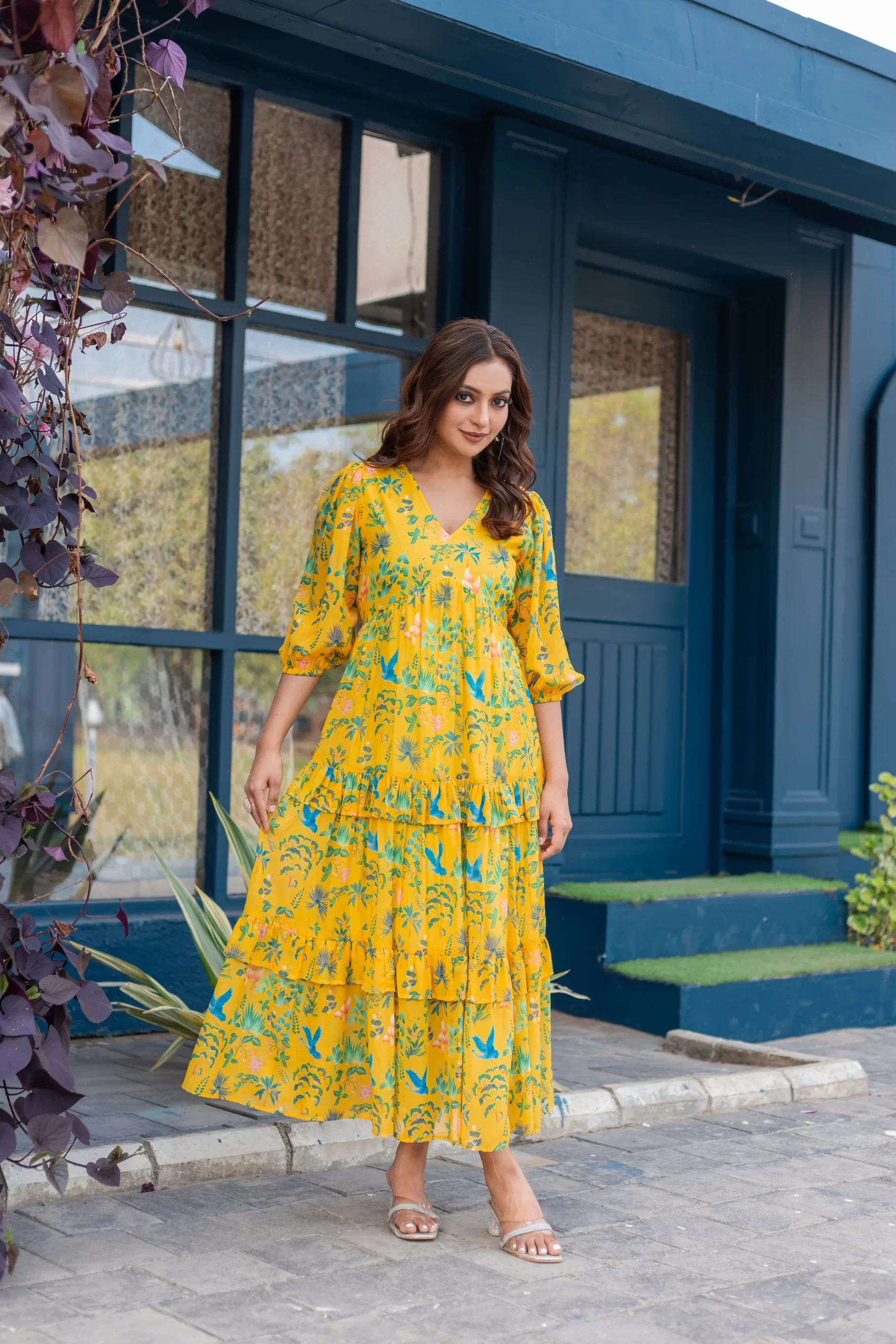 Golden Garden Maxi Dress - Image 5