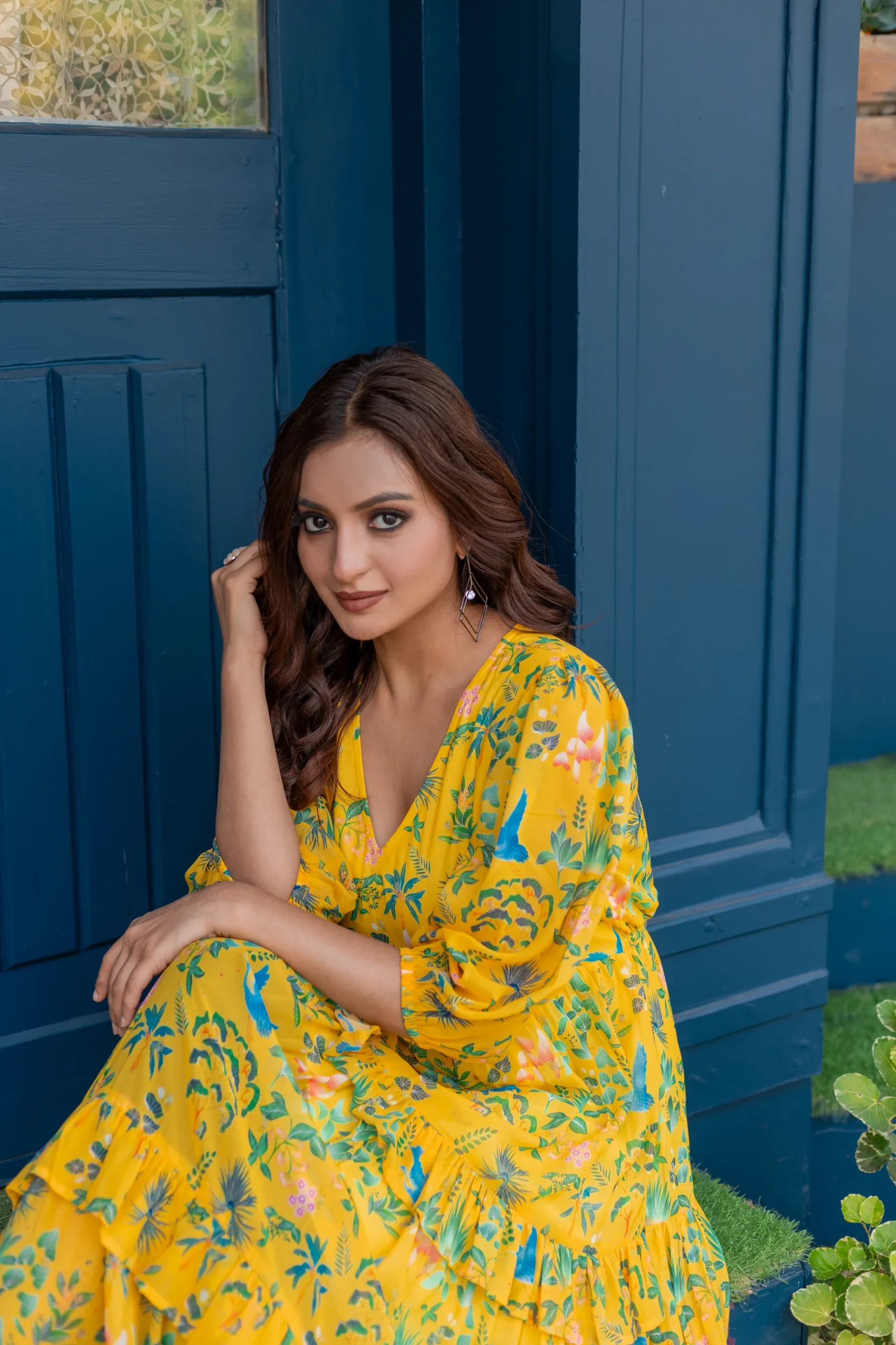 Golden Garden Maxi Dress - Image 3