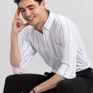 String Stripe White Shirt